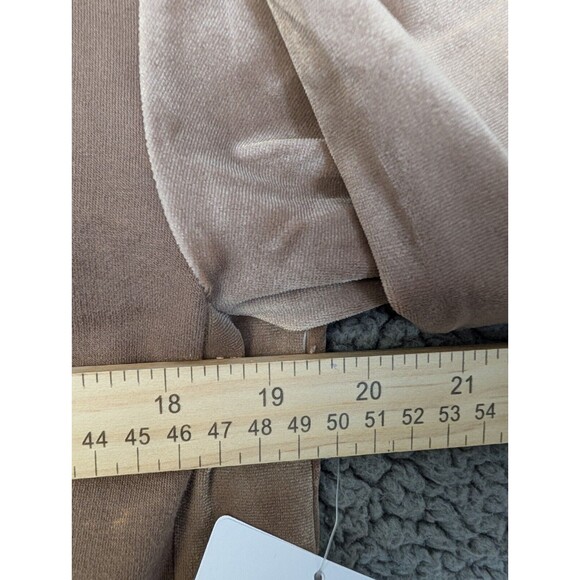 NWT ATHLETA Retroplush Velvet Crewneck Sweatshirt Side Snaps Brown Size Small - Picture 16 of 16